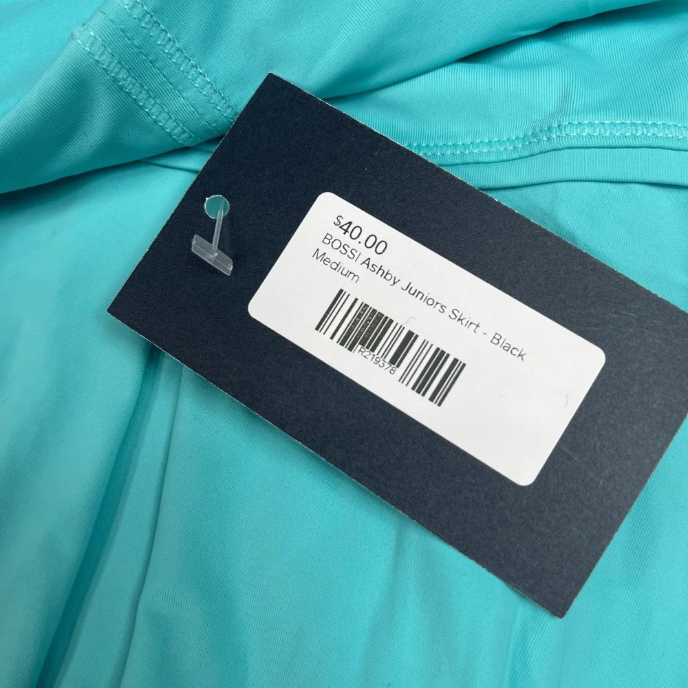 BOSSI‎ GIRL Ashby Skirt Turquoise Blue Pleated Athletic Tennis Golf Skort Medium